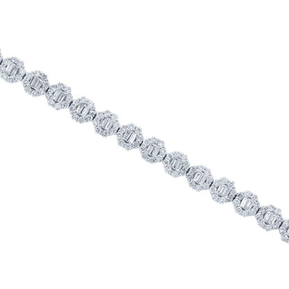 18k White Gold Diamond Lady's Bracelet - 6.34ct