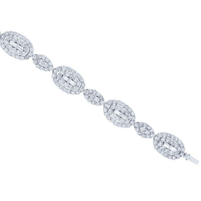 18k White Gold Diamond Lady's Bracelet - 7.58ct