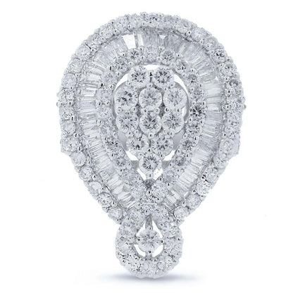 18k White Gold Diamond Lady's Ring - 4.15ct
