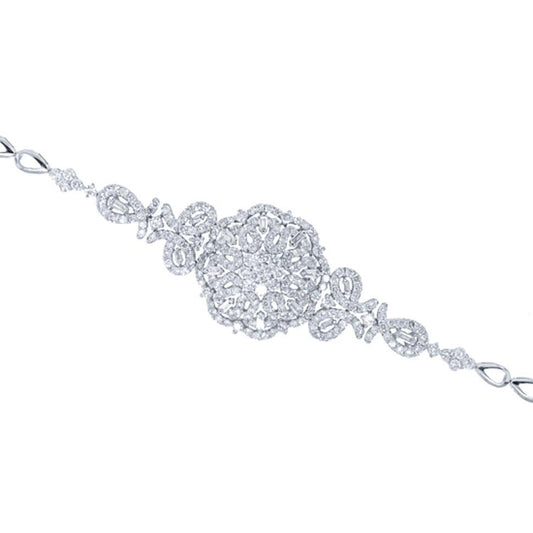 18k White Gold Diamond Lady's Bracelet - 4.01ct