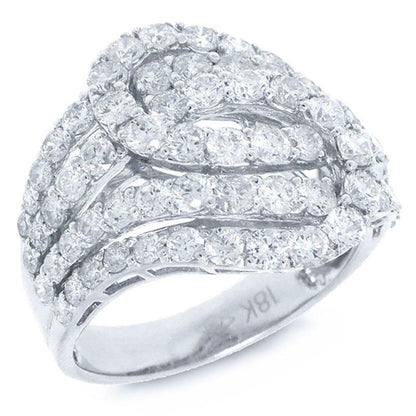 18k White Gold Diamond Lady's Ring - 2.97ct