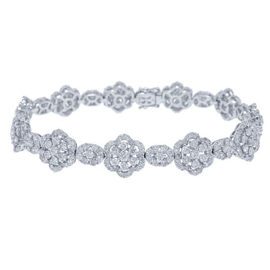 18k White Gold Diamond Lady's Bracelet - 7.48ct