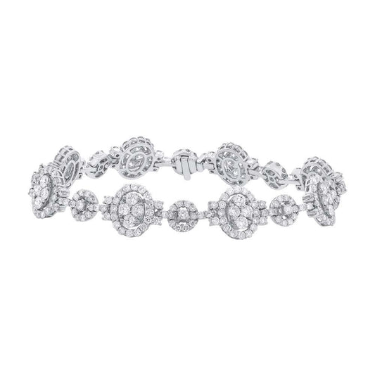 18k White Gold Diamond Lady's Bracelet - 7.16ct