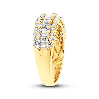 18k Yellow Gold Diamond Baguette Lady's Band