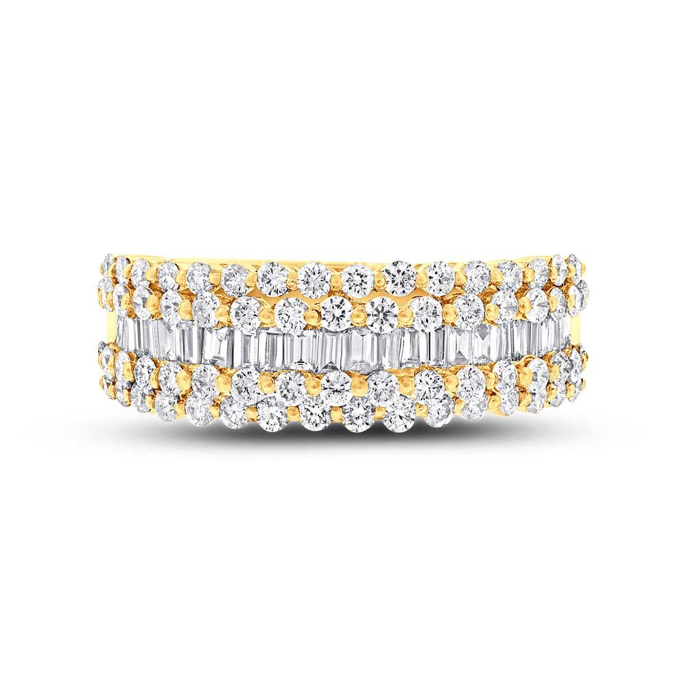 18k Yellow Gold Diamond Baguette Lady's Band