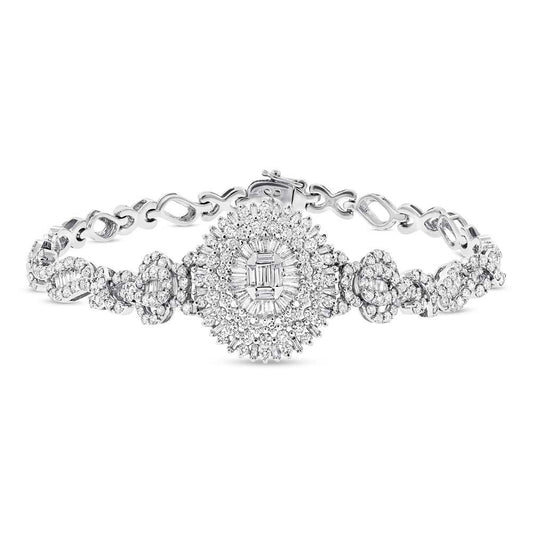 18k White Gold Diamond Bracelet - 4.51ct