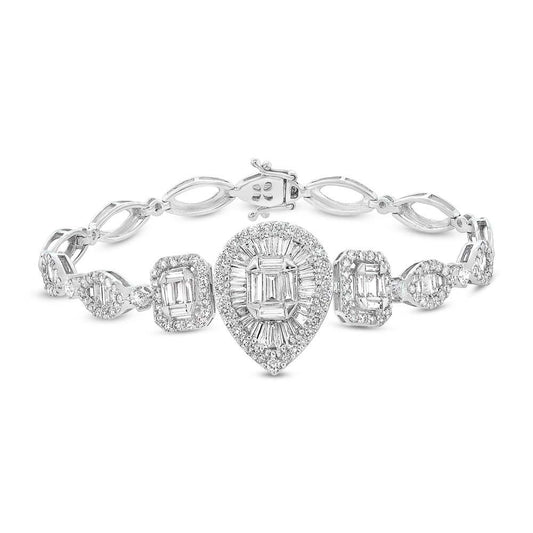 18k White Gold Diamond Lady's Bracelet - 3.60ct