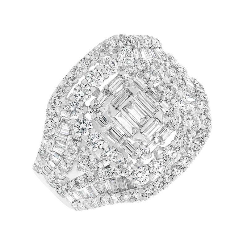 18k White Gold Diamond Lady's Ring - 2.34ct