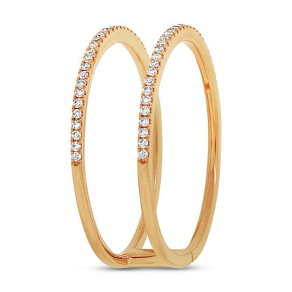 14k Yellow Gold Diamond Lady's Ring - 0.17ct