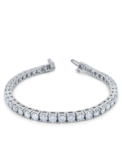 14K White Gold Tennis Bracelet With Natural Diamond