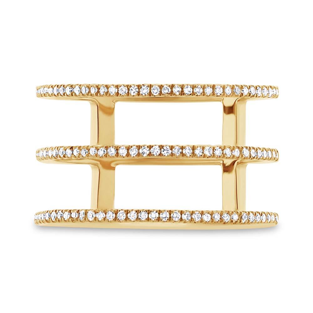14k Yellow Gold Diamond Lady's Ring Size 5 - 0.28ct