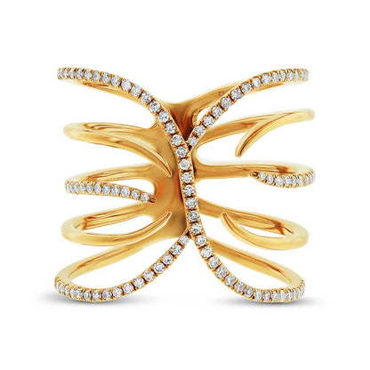 14k Yellow Gold Diamond Lady's Ring Size 7.5 - 0.30ct
