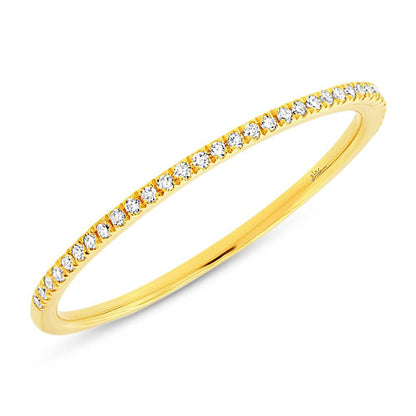 14k Yellow Gold Diamond Lady's Band Size 5.5