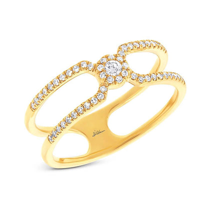 14k Yellow Gold Diamond Lady's Ring - 0.20ct