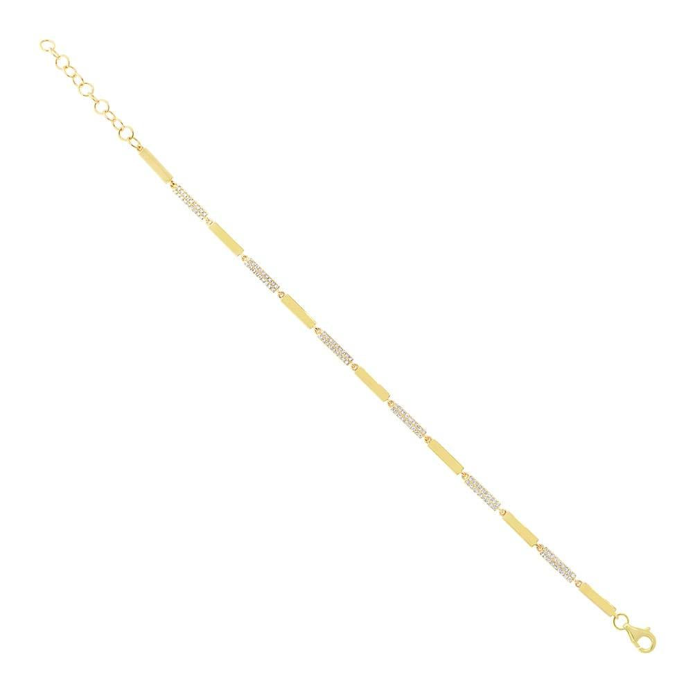 14k Yellow Gold Diamond Bracelet - 0.29ct