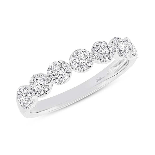 14k White Gold Diamond Lady's Band