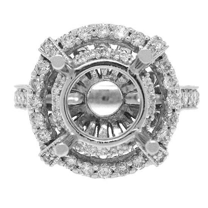 18k White Gold Diamond Semi-mount Ring - 1.70ct