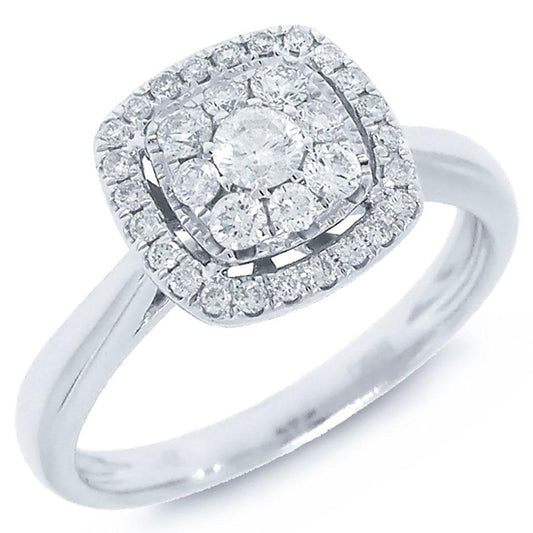 14k White Gold Diamond Lady's Ring - 0.46ct