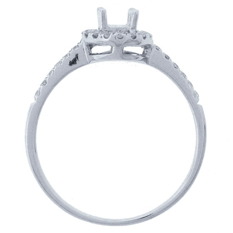 14k White Gold Diamond Semi-mount Ring - 0.25ct