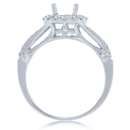 14k White Gold Diamond Semi-mount Ring - 0.50ct