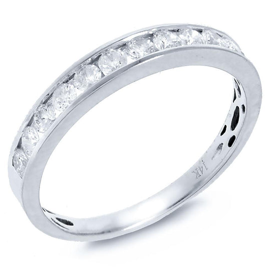 14k White Gold Diamond Lady's Band - 0.50ct