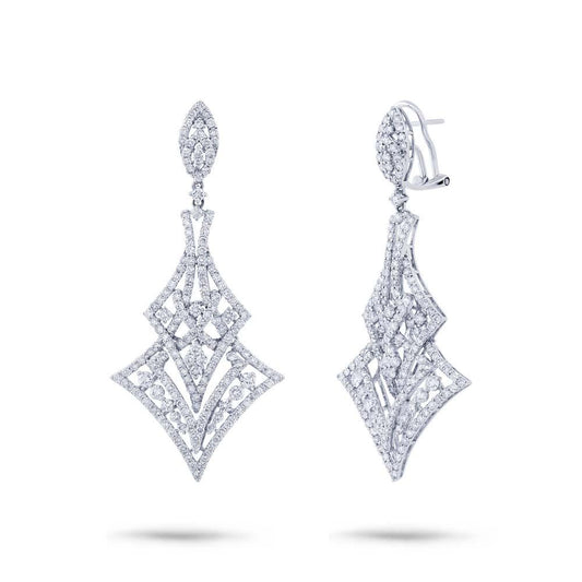 18k White Gold Diamond Earring - 4.80ct