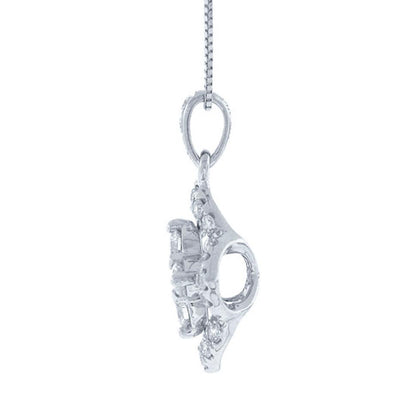 14k White Gold Diamond Pendant - 0.55ct