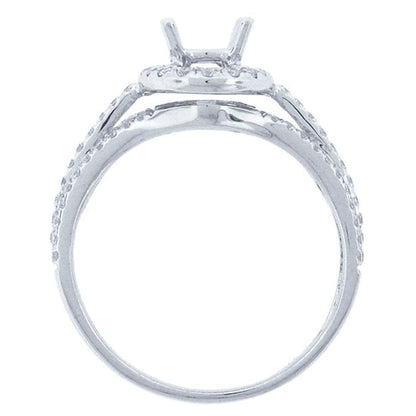 14k White Gold Diamond Semi-mount Ring - 0.55ct