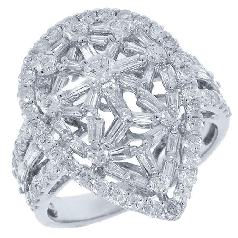 18k White Gold Diamond Lady's Ring - 1.81ct