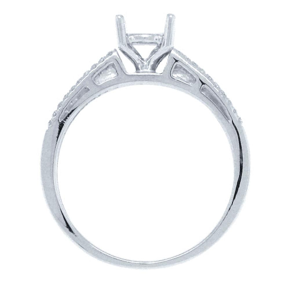 14k White Gold Diamond Semi-mount Ring - 0.35ct