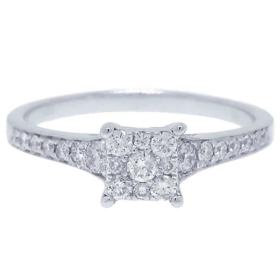 18k White Gold Diamond Lady's Ring - 0.40ct
