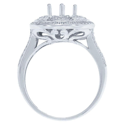 14k White Gold Diamond Semi-mount Ring - 0.32ct