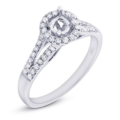 14k White Gold Diamond Semi-mount Ring - 0.29ct