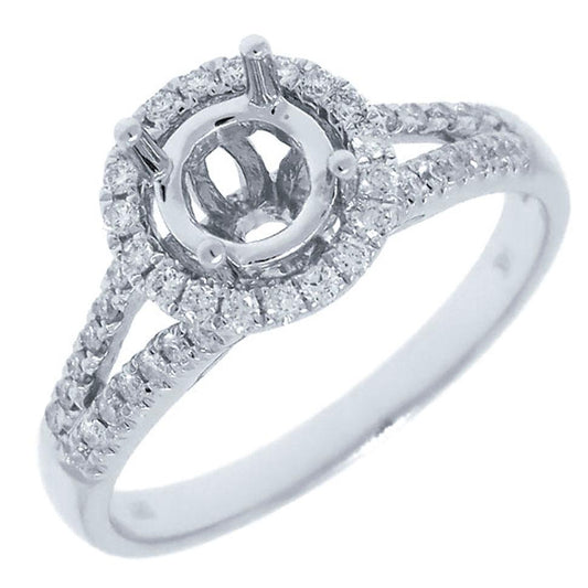 14k White Gold Diamond Semi-mount Ring - 0.29ct