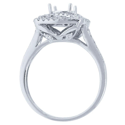 14k White Gold Diamond Semi-mount Ring - 0.66ct