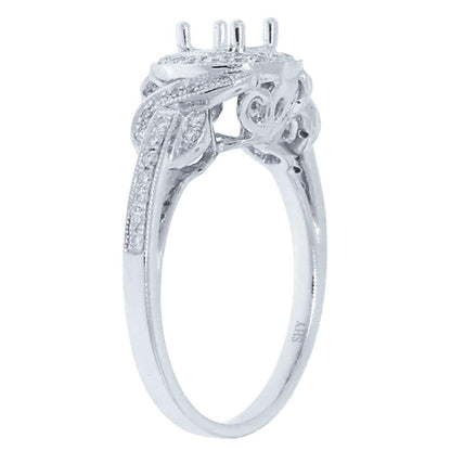 14k White Gold Diamond Semi-mount Ring - 0.30ct