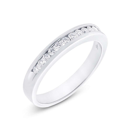 14k White Gold Diamond Lady's Band - 0.26ct