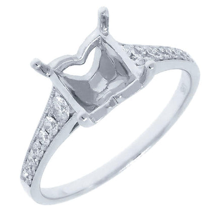 14k White Gold Diamond Semi-mount Ring - 0.27ct