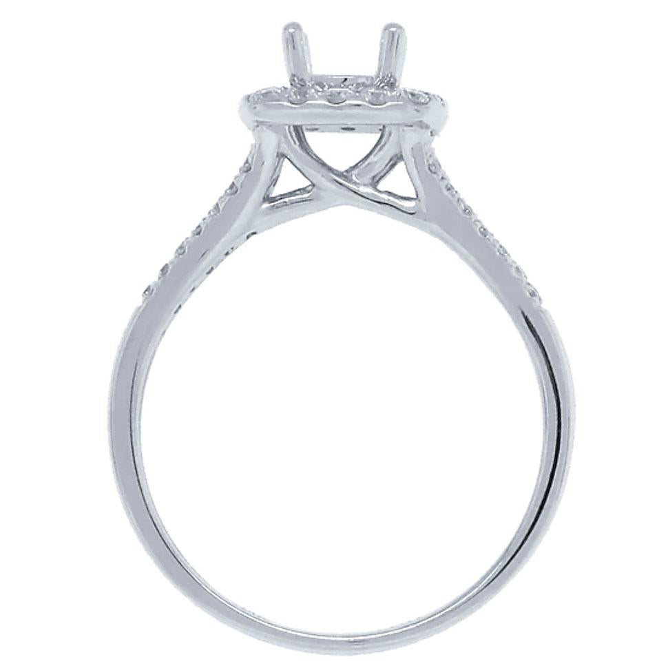 14k White Gold Diamond Semi-mount Ring - 0.32ct