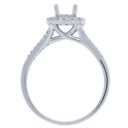 14k White Gold Diamond Semi-mount Ring - 0.32ct