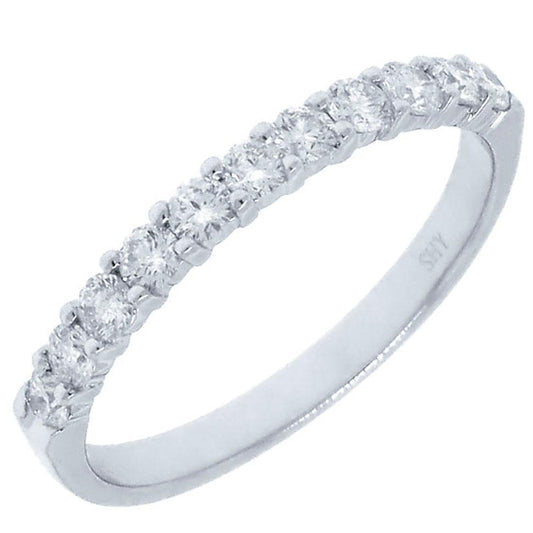 14k White Gold Diamond Lady's Band - 0.51ct