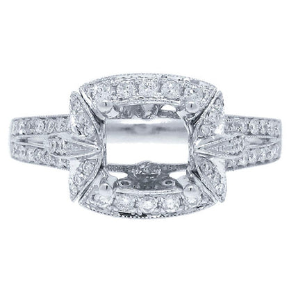 14k White Gold Diamond Semi-mount Ring - 0.42ct