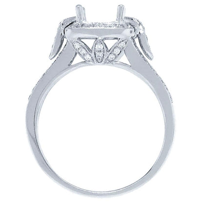 14k White Gold Diamond Semi-mount Ring - 0.42ct