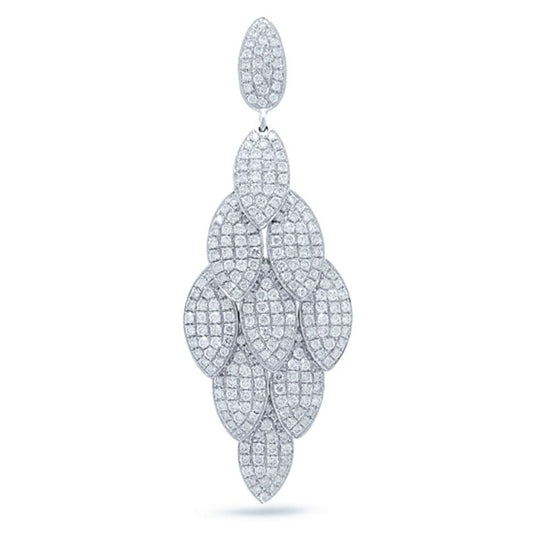 14k White Gold Diamond Pendant - 1.53ct