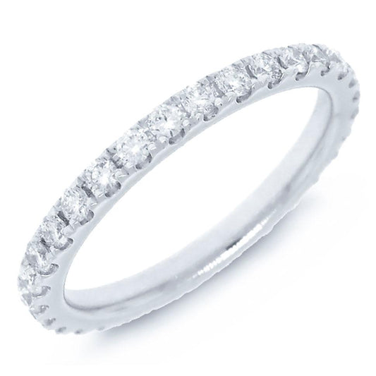 14k White Gold Diamond Eternity Band Size 5.5 - 0.53ct