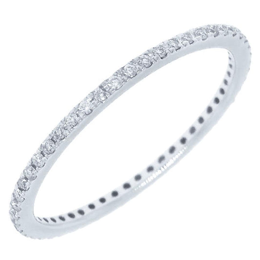 14k White Gold Diamond Eternity Band - 0.21ct