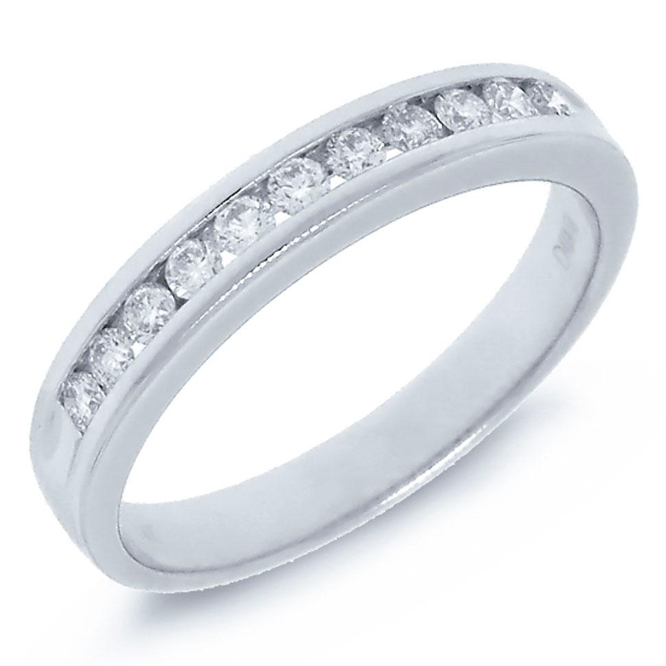 14k White Gold Diamond Lady's Band - 0.26ct