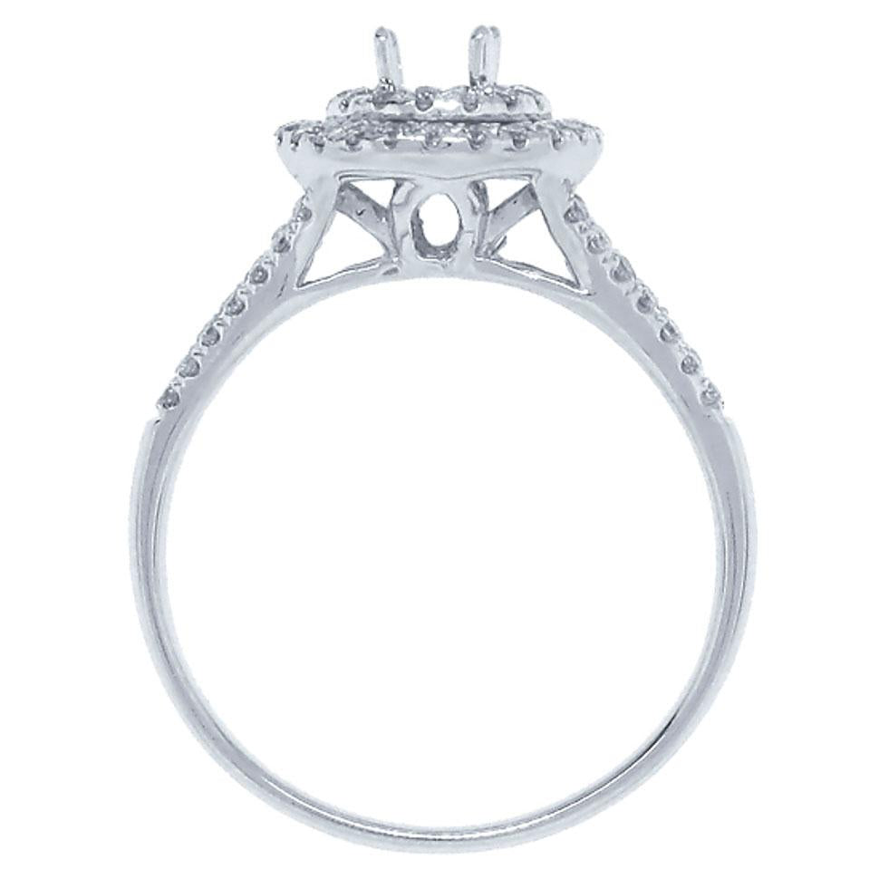14k White Gold Diamond Semi-mount Ring - 0.38ct
