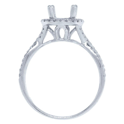14k White Gold Diamond Semi-mount Ring - 0.36ct
