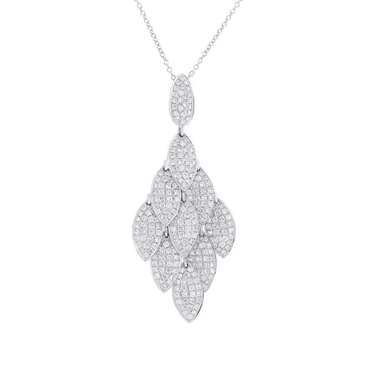 14k White Gold Diamond Pendant - 1.53ct